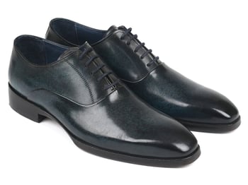 Paul Parkman "5523-NVY" Navy Genuine Calfskin Plain-Toe Oxfords Oxfords Shoes.