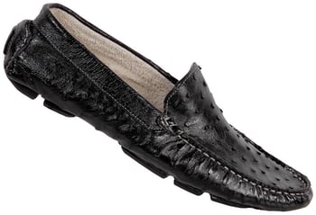 Mauri  9107/3 Black Genuine All-Over Ostrich Shoes