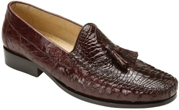 Belvedere Bari R11 Brown Genuine Alligator and Ostrich Tassel Loafer