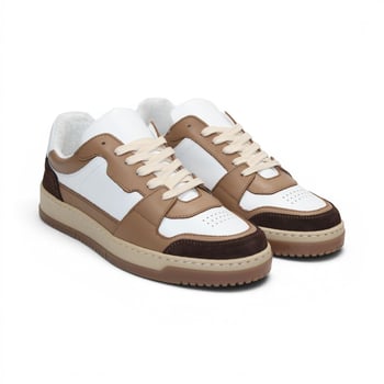 Duca Di Matiste DC80 Brown Combo Calf Leather and Suede Rubber Sole Casual Shoes