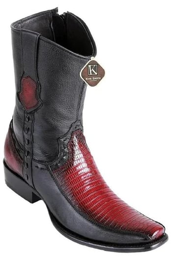 King Exotic Faded Burgundy  Genuine Teju Y Deer Boots  Dubai Men's  479BF0743