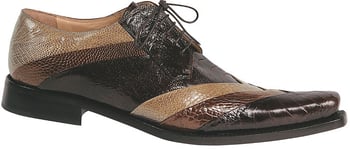 Mauri  "Cash" 44168 Dark Brown / Tabac / Dune Genuine All Over Ostrich Leg Shoes