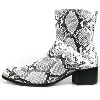 Fiesso Black / White Sneake Print Boot FI7540.