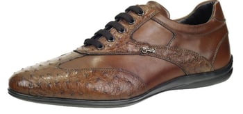 Mauri Tabac Genuine Kango / Ostrich/ Calfskin Oxford Shoes.