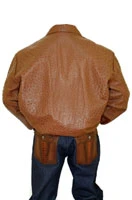 G-Gator Genuine Hornback Alligator / Ostrich Hide Jacket 2040