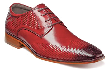 Stacy Adams "Kallan" Red Burnished Genuine Leather Embossed Shoes 25079-600