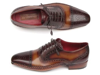 Paul Parkman ''5032-BRW'' Brown  Genuine Leather Captoe Oxford Shoes.