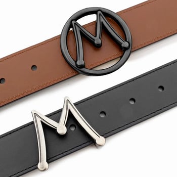 Mezlan Black / Cognac Reversible Genuine Calfskin Leather Belt AO11534.