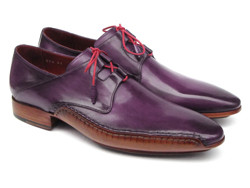 Paul Parkman ''022-PURP'' Purple Genuine Leather Ghillie Lacing Shoes.