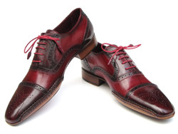 Paul Parkman 5032 Red / Burgundy Genuine Leather Oxfords Shoes