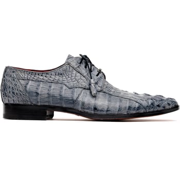 Marco Di Milano "Tulum" Grey Genuine Caiman Crocodile Dress Shoes