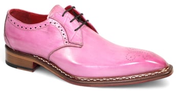 Fennix Italy "Tyler" Pink Genuine Alligator / Italian Calfskin Leather Lace-Up Dress Shoes.