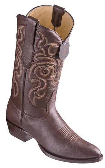 Los Altos Brown Full Quill Ostrich Round Toe Cowboy Boots 659207