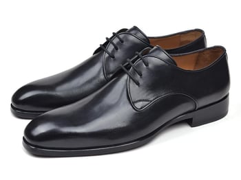 Paul Parkman ''34DR-BLK" Black Genuine Leather Plain-Toe Shoes.