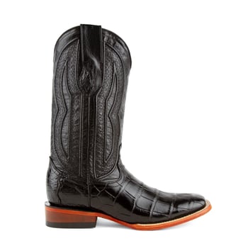Ferrini Stallion 10793-04 Black Genuine Belly Alligator Square-Toe Cowboy Boots