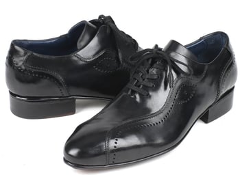 Paul Parkman ''84654-Blk'' Black Genuine Calfskin Lace-Up Casual Shoes.