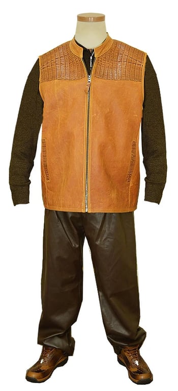 G-Gator Genuine Hornback Alligator / Leather Vest 905