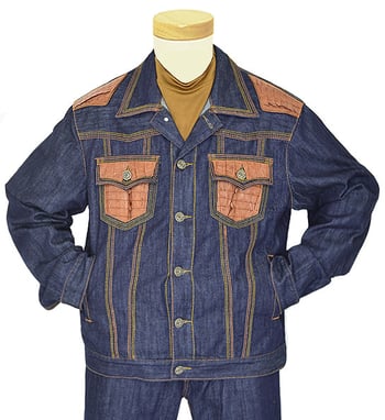 G-Gator Genuine Hornback Alligator Denim Outfit 1