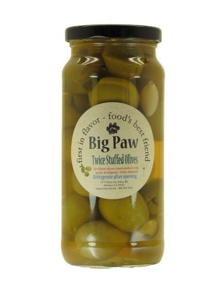 Twice Stuffed Olives - 16 oz Big Paw Olive