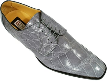 Mauri M508 Grey Genuine All-Over Alligator Shoes.