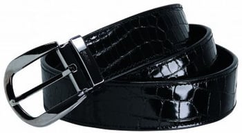 Mauri Dark Brown Genuine All Over Crocodile Belt.