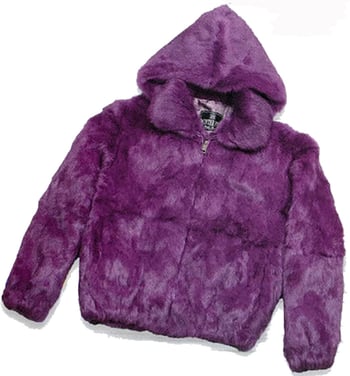 Winter Fur Ladies Purple Full Skin Rabbit Jacket With Detachable Hood W05S04PP.