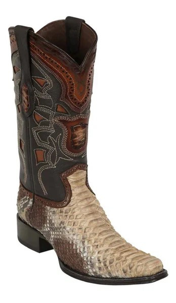 Los Altos Oryx Genuine Python Leather European Square Toe Cowboy Boots 765711