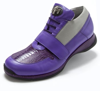 Mauri "Frutti" 8730 Amethyst Genuine Nappa Ostrich Leg K-Tech Fabric Sneakers