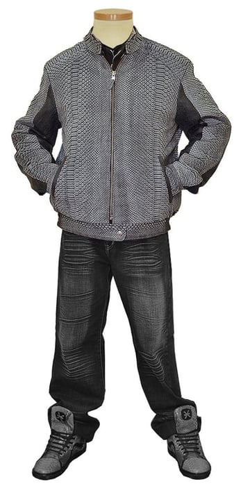 G-Gator Genuine Python Snake Skin / Leather Motorcycle Jacket 2400