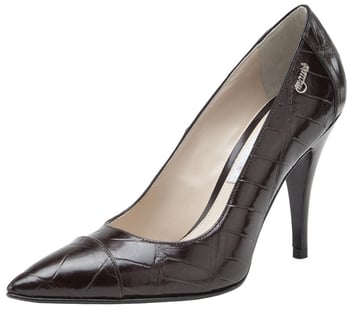 Mauri Ladies "Trilussa" 7569 Dark Brown Genuine Alligator Pump