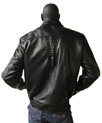 G-Gator Black Genuine Pony Leather Jacket With Alligator Trimming 2024.