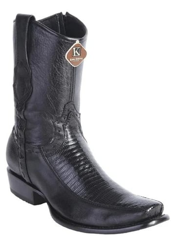 King Exotic Black  Genuine Teju Y Deer Boots  Dubai Men's  479BF0705