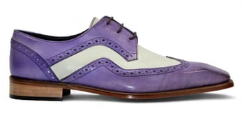 Duca Di Matiste Saranno Lavender/Bone Calf Leather Lace-Up Dress Shoes