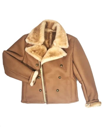 G-Gator 900 Cognac Shearling Sheepskin Jacket Sleek Warm Sheepskin Coat