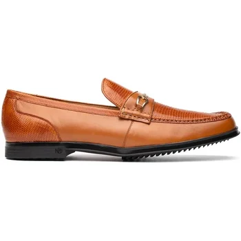 Marco Di Milano "Hugo" Honey Genuine Lizard and Calfskin Loafer