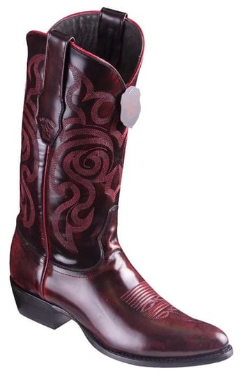 Los Altos Black Cherry Genuine Chameleon  Round Toe Cowbot Boots 654218