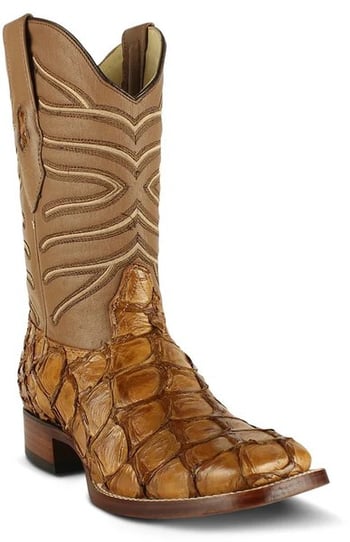 Los Altos Oryx Genuine Pirarucu Fish Square Toe Cowboy Boots 8221011