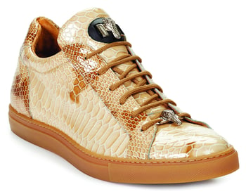 Mauri "8825/1" Beige Genuine Malabo Casual Sneakers.