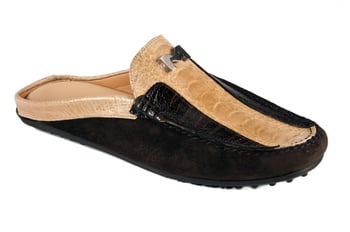 Mauri 3461 Sport Rust / Dune Genuine Ostrich Leg /  Suede Half Shoes.