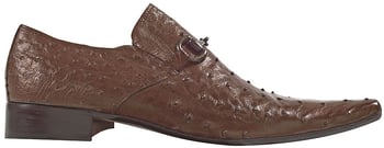 Mauri "Capri" 0215 Tabac Genuine All Over Ostrich Shoes.