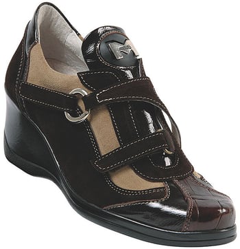 Mauri Ladies "Suprema" 8651 Sport Rust / Camel Genuine Baby Crocodile / Patent Leather / Suede Shoes