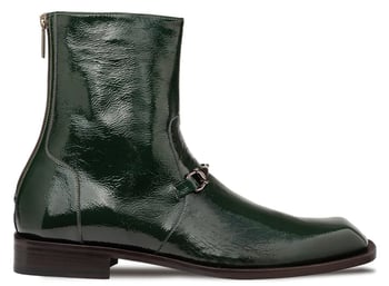 Mezlan Buscemi 21739 Green Hi-Shine Calfskin Ankle Boots