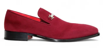 Emilio Franco Francesco Burgundy Suede Loafer Men's Italian Calf Dress Slip-On