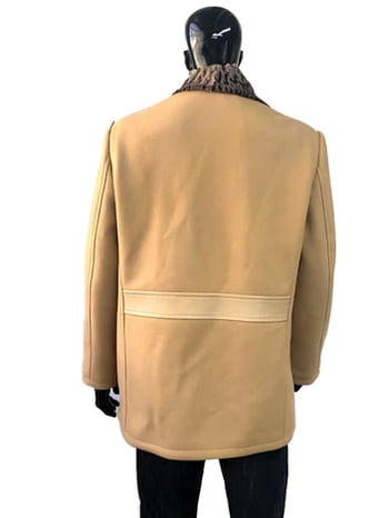 G-Gator 2090 Wool Jacket Genuine Persian Lamb Collar Double Breasted Jacket