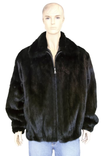 Winter Fur Black Full Skin Mink Jacket M59R01BK