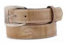 Mauri "100/35" Bone Genuine Ostrich Leg Hand-Painted Belt