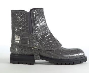 Mauri Medium Grey Genuine All over Alligator With Alligator Strap Boots.