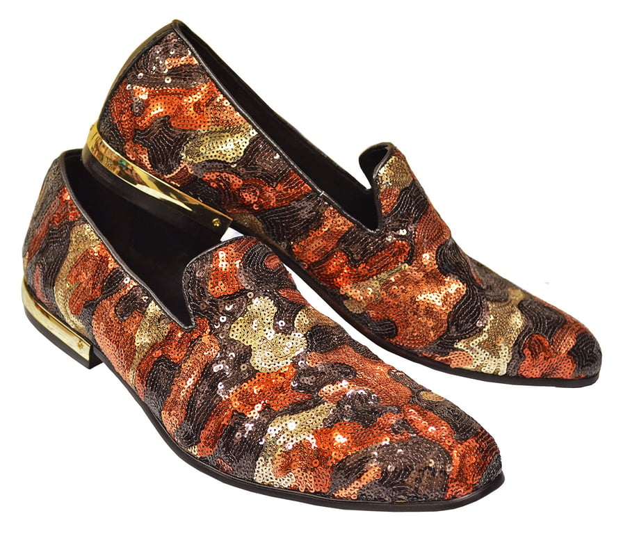 rose gold sequin dress shoes Elegant Strapless Light Peach Gold Leaf Cut Out Maxi Dress – EDITE MODE main image 1