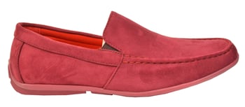 Tayno "Mirp" Burgundy Vegan Suede Moc Toe Driving Loafers