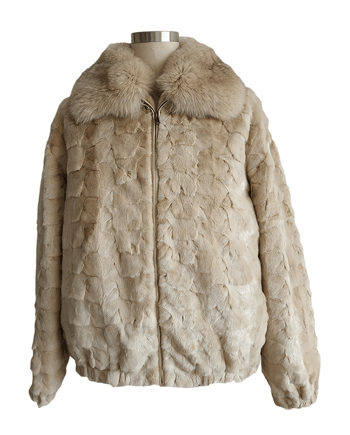 Winter Fur Pearl Genuine Diamond Mink Bomber Jacket M49R01PEF.